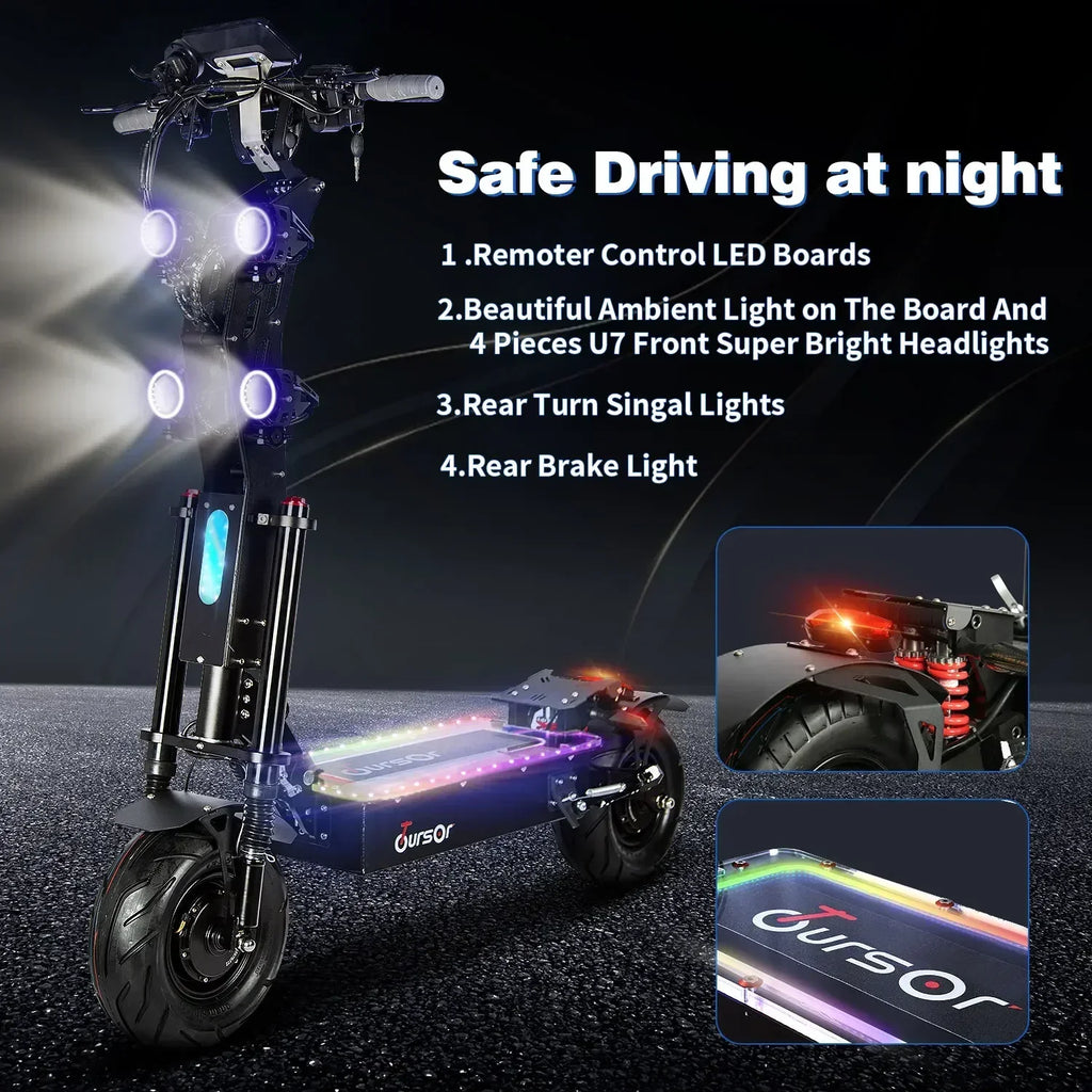 TOURSOR X13 5000W*2 Dual Motor Electric Scooter For Adults 72V35Ah Battery E-Scooter 13" Road Tire Foldable Road EScooter