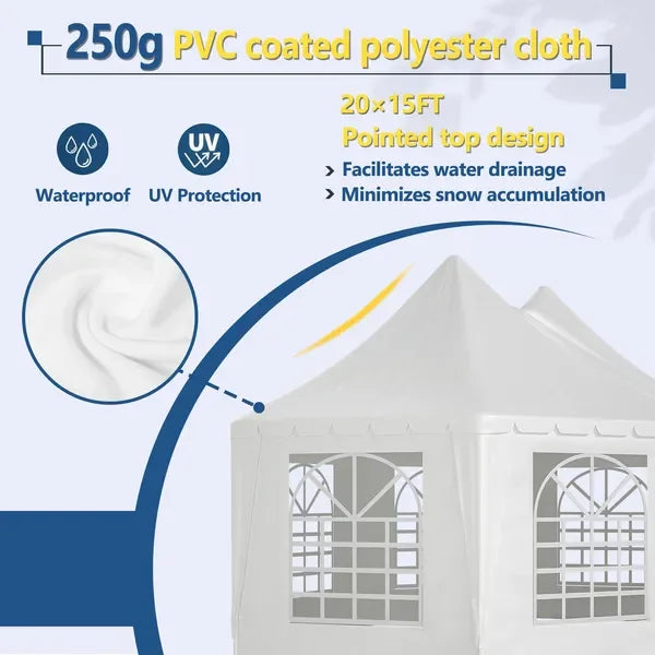Durable Outdoor Wedding Tent with Portable Storage Bags for Garden Parties and Events