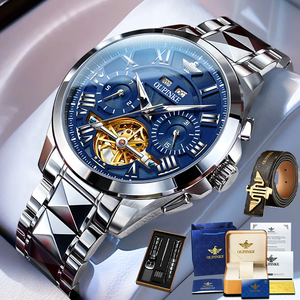 OUPINKE 3236 Men's Watches Top Brand Original Mechanical Watch For Men 50M Waterproof Luxury Man Automatic Dress Wristwatch