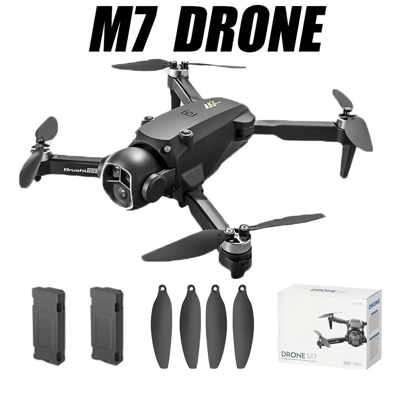 Upgraded Brushless Drone with Screen Remote, HD Real-Time Transmit, Optical Flow Hover, 50X Zoom Camera, Gesture Photo & Smart Follow. Easy 1-Key Takeoff. Perfect for Beginners, Travel Vlog, Parties & Aerial Photography.
