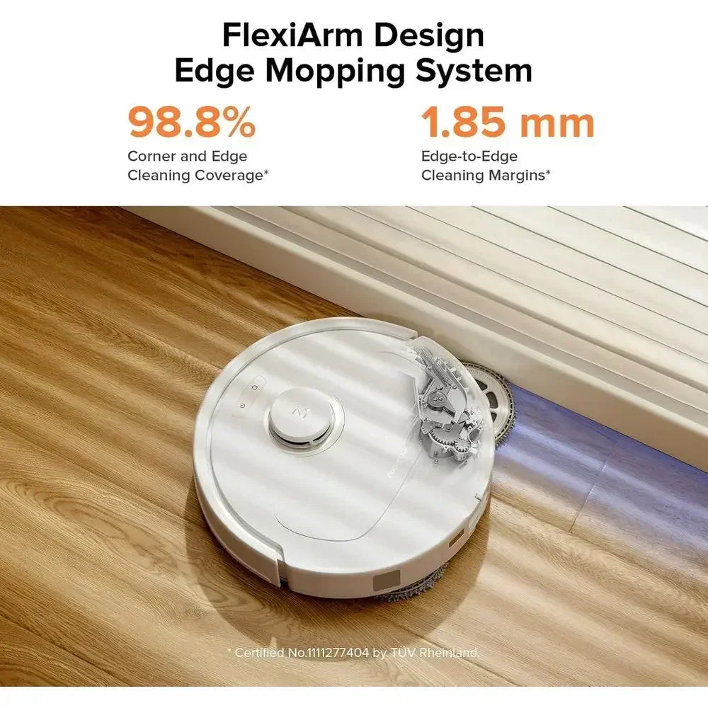 Qrevo Pro Robot Vacuum and Mop with lexiArm Design Edge Mopping, Hot Water Mop Washing and Auto Mop Drying, Intelligent Dirt Det