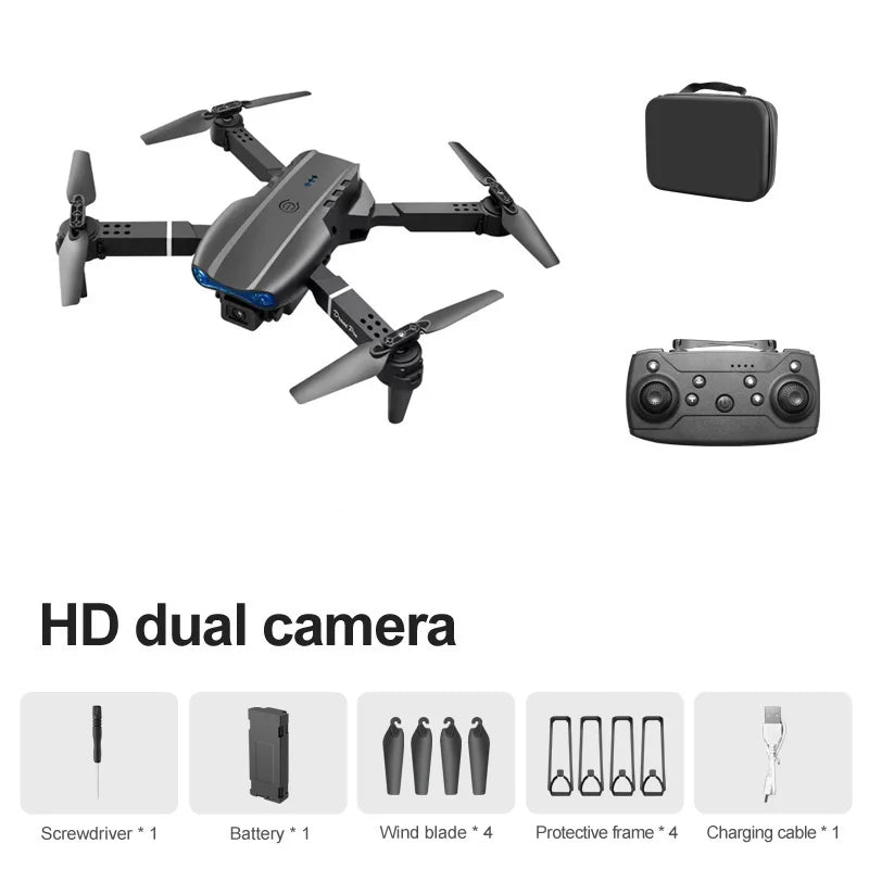 ZNLYRION Foldable RC Drone with Dual HD Camera Optical Flow Positioning Obstacle Avoidance FPV WIFI APP Control One Key Return 360° Flip Quadcopter Toy for Beginners