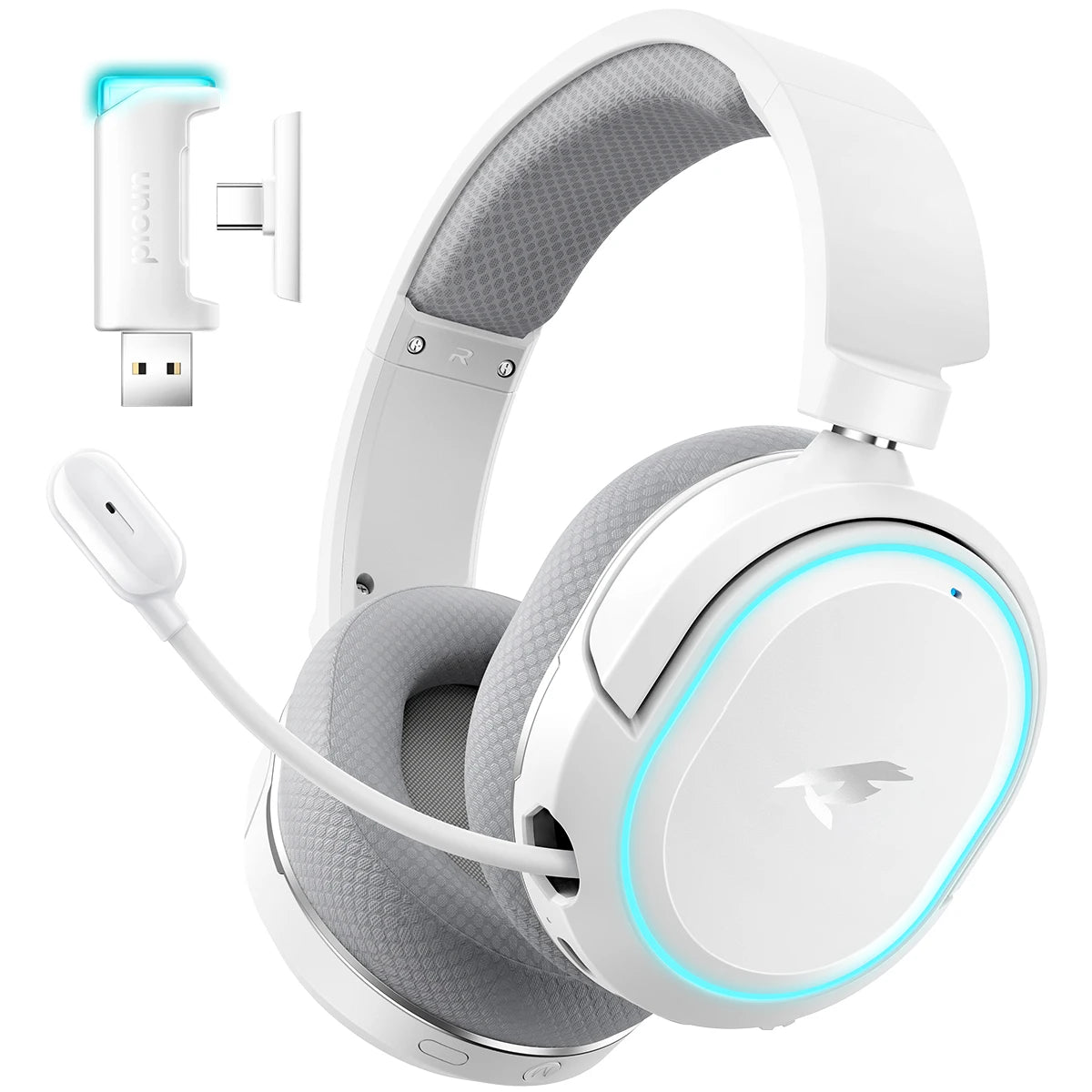 Picun G2 Pro 2.4G Wired Gaming Headset With Mic 40mm Headphones Bluetooth 6.0 40mm Driver 7.1 Surround Over Ear For PC PS4 PS5