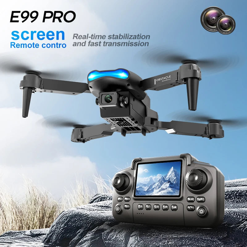 ZNLYRION E99 PRO RC Drone 4K Dual Camera Optical Flow Obstacle Avoidance Foldable FPV Quadcopter Toy for Beginners
