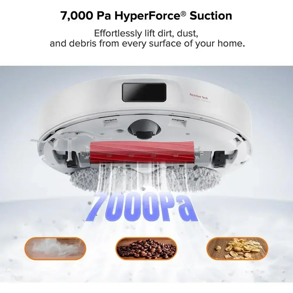 Qrevo Pro Robot Vacuum and Mop with lexiArm Design Edge Mopping, Hot Water Mop Washing and Auto Mop Drying, Intelligent Dirt Det
