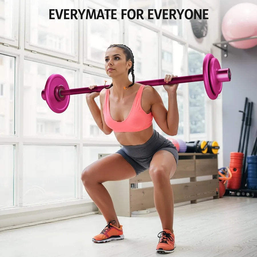 5LB Mini Barbell Bar Beginner Women Kid Barbell Total Body Workout Weighted Barfor Strength Training for Youth New Weightliftin