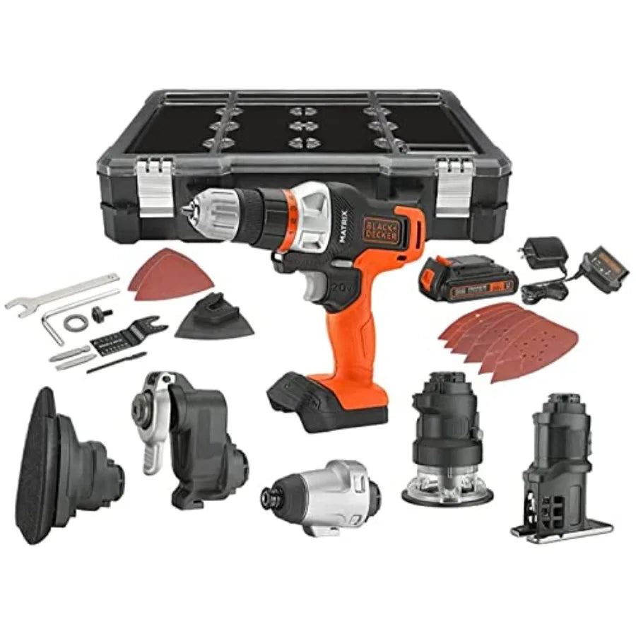【Spot goods】20V MAX MATRIX Drill Power Tool Combo Kit 6-Tool Set Cordless Tool Set BDCDMT1206KITC