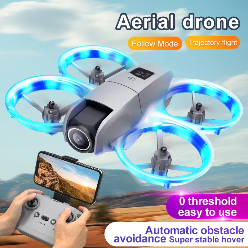 2026 new model 002 drone, intelligent obstacle avoidance, APP image transmission, optical flow hovering, mini drone, electrically controlled 180° camera, quadcopter, orbit flight, speed adjustment, indoor flight, easy to ope