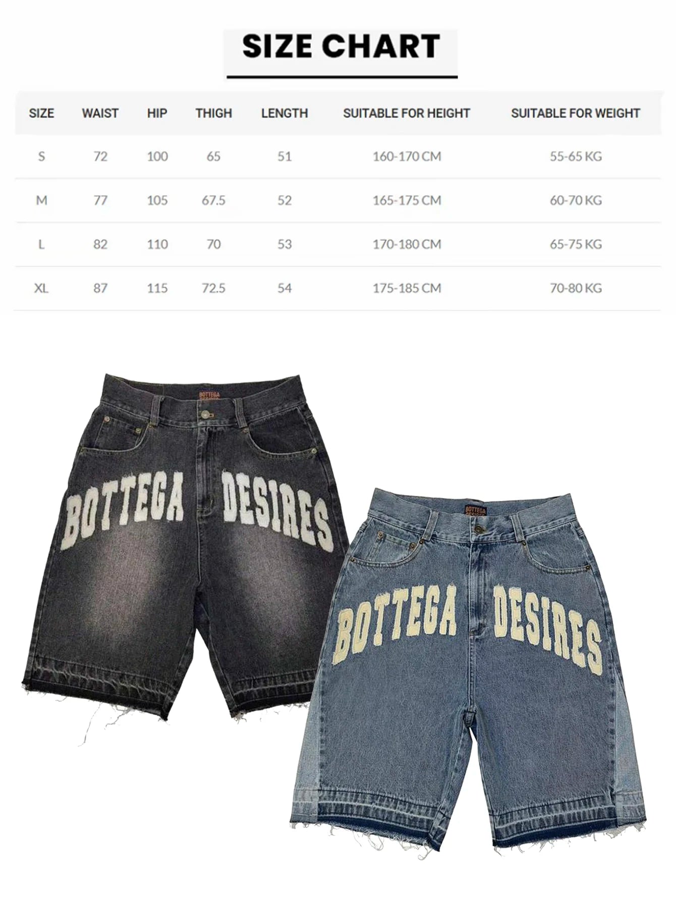 Y2K Vintage Distressed Jeans Letter Pattern Decoration High Waist Denim Shorts Fashion Men Women Hip Hop Streetwear