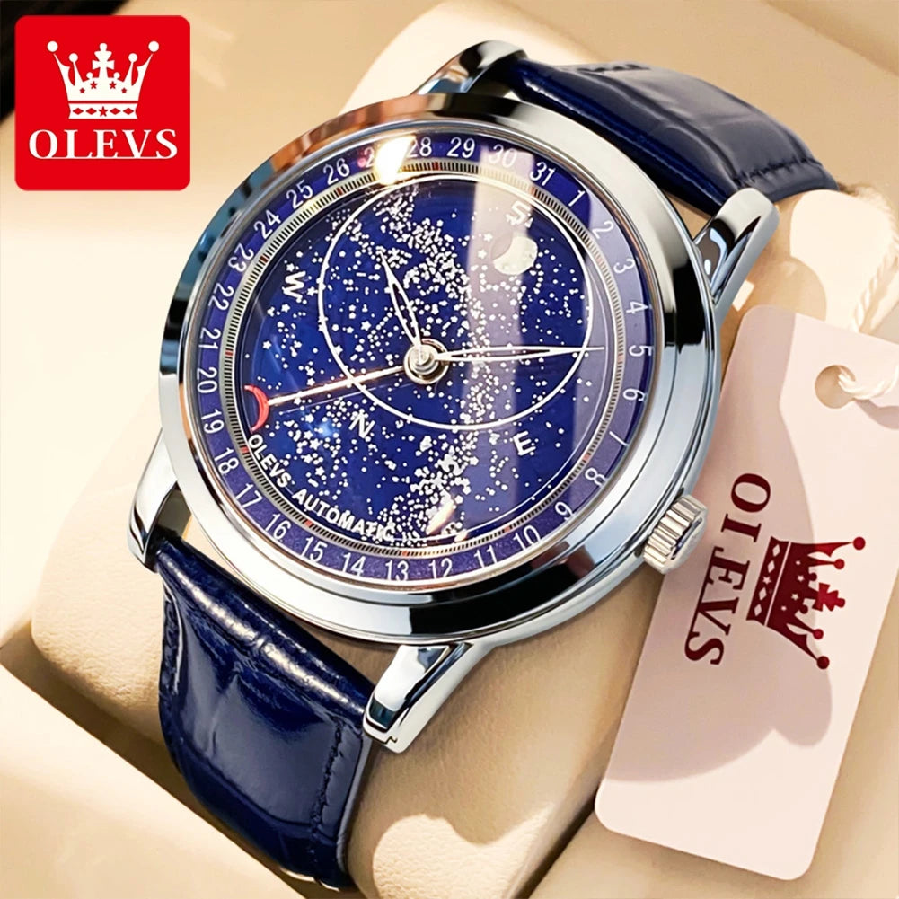 OLEVS 9923 Men Automatic Watch Luxury Fashion Mechanical Watch For Men Top Brand Waterproof Original Male Hand Clock Luminous