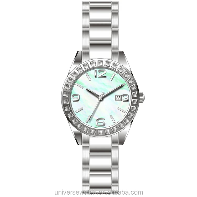 Build Your Own Design and logo Gold Lady Watch Luxury Japan or Swiss Movt 316L Stainless Steel U2625