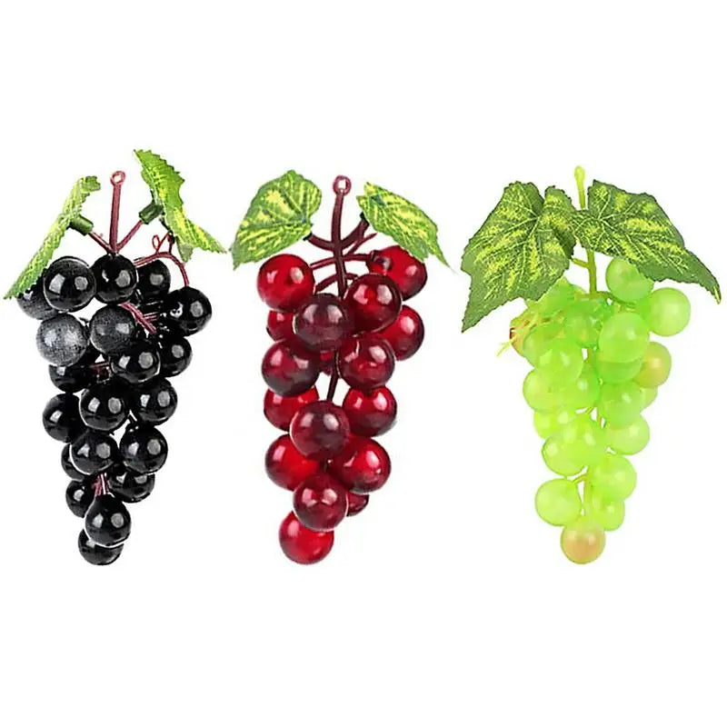 Artificial Fruit Grape Simulated Grape Bunches Lifelike Fake Fruits Plastic Fake Fruit Decorations For Wedding Party Supplies