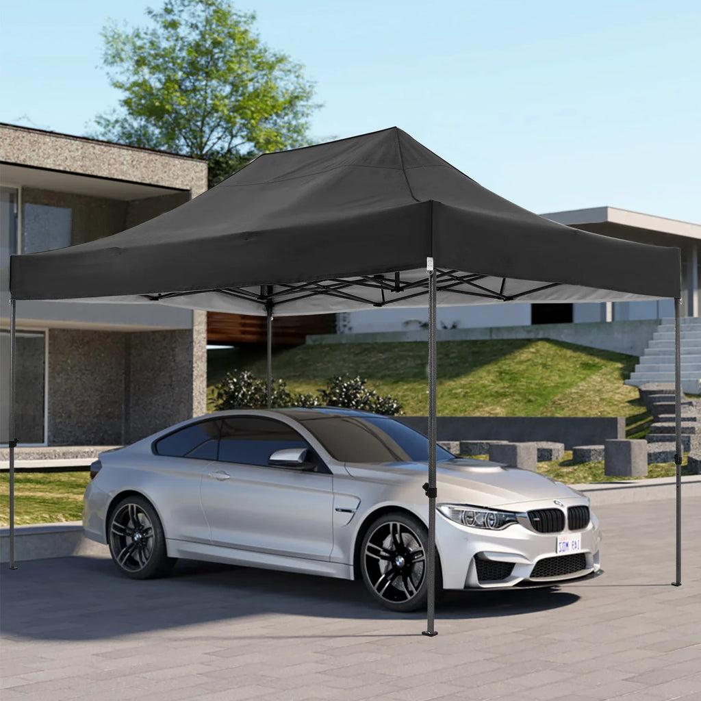 10x15 Heavy Duty Pop up Canopy Tent with 4 sidewalls Commercial Outdoor Canopy Wedding Party Tents for Wedding All Season Gazebo