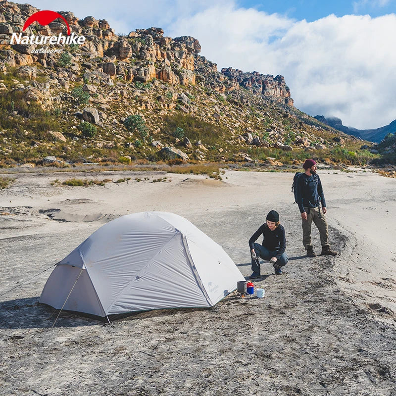 Naturehike Mongar Camping Tent 20D Nylon 2 Persons Tent Ultralight Portable Double Layer Outdoor Hiking Travel 4 Season Tents