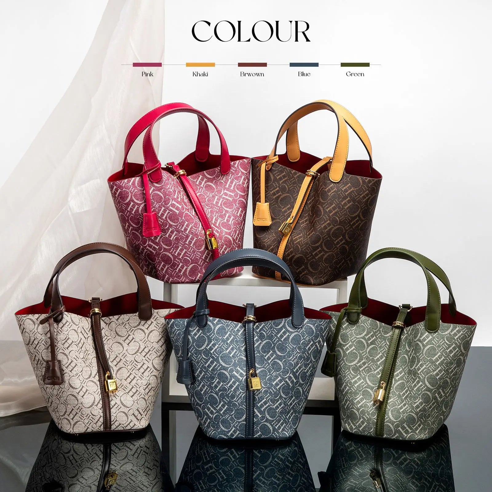 Carolina Herrera 2025 New Trendy Women's Handbag Open Pocket Convenient Retro Tote Bag Women's High Fashion Bag