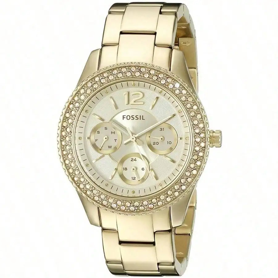 Fossil Woman Watches Quartz Stainless Steel Three-Hand Watch, Stainless Steel Dial/Crystal Glass, Suitable for Daily Wear