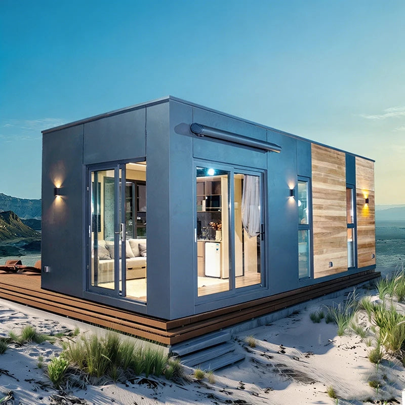 Ready to Live Prefab Modular Container Home Expandable Luxury Tiny House Villa for Airbnb Backyard ADU Guest House Office Cabi