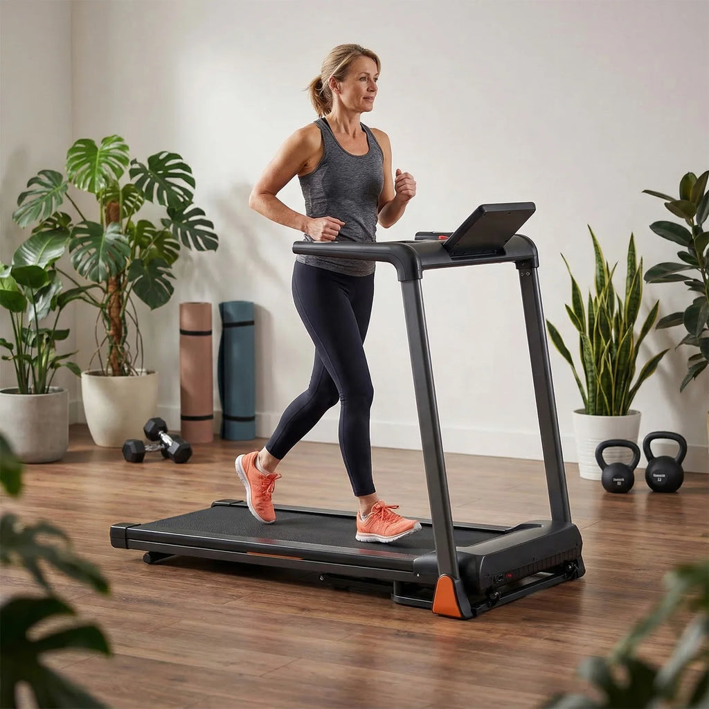 Folding Treadmill 3.5 Horsepower 0.5-8.5MPH 330LBS Capacity LED Display Foldable Walking Pad Treadmill for Home