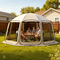 Pop-Up Screen House Tent 15' x 13.8' Camping 12-15 People Gazebo Portable