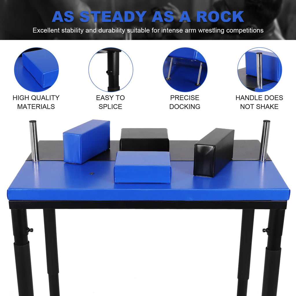 Standard Arm Wrestling Battle Table Armwrestling Table Wrist Table W/ Elbow & Forearm Pads for Strength Training Enthusiasts