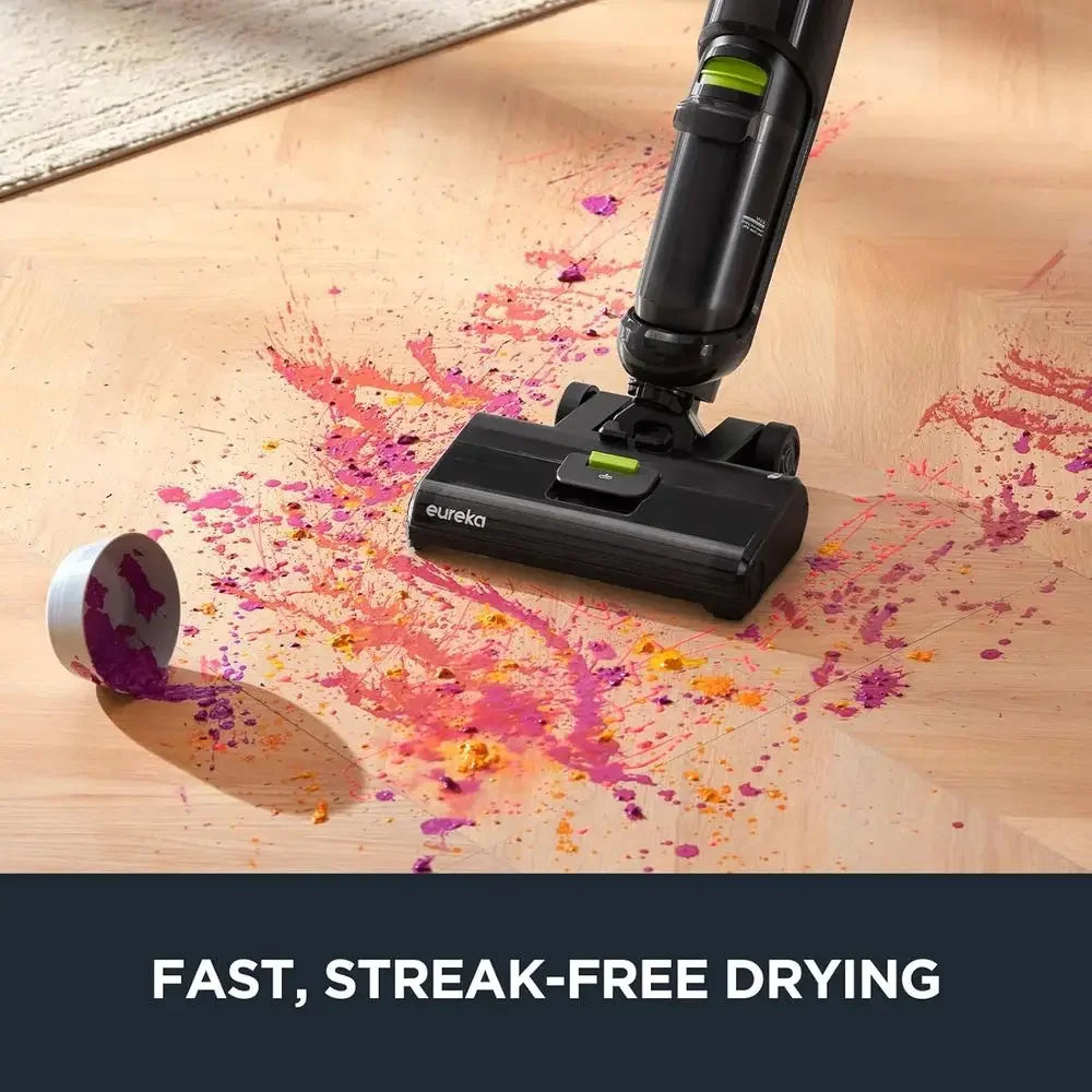Lightweight Self-Cleaning Hardwood Floor Vacuum for Pets and Sticky Messes, Black, Model 400