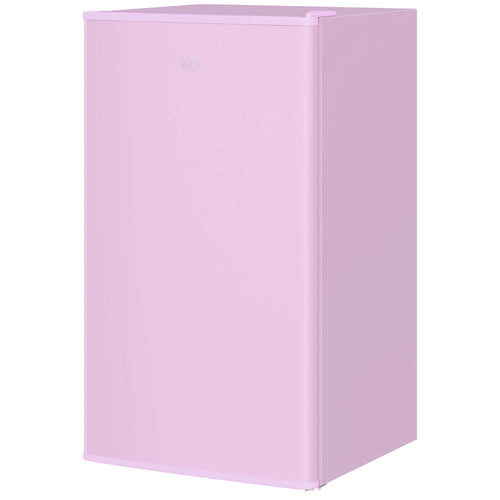 3.2 Cu.Ft Mini Fridge with Freezer, Single Door Compact Refrigerator with Adjustable Thermostat, Reversible Door, Pink