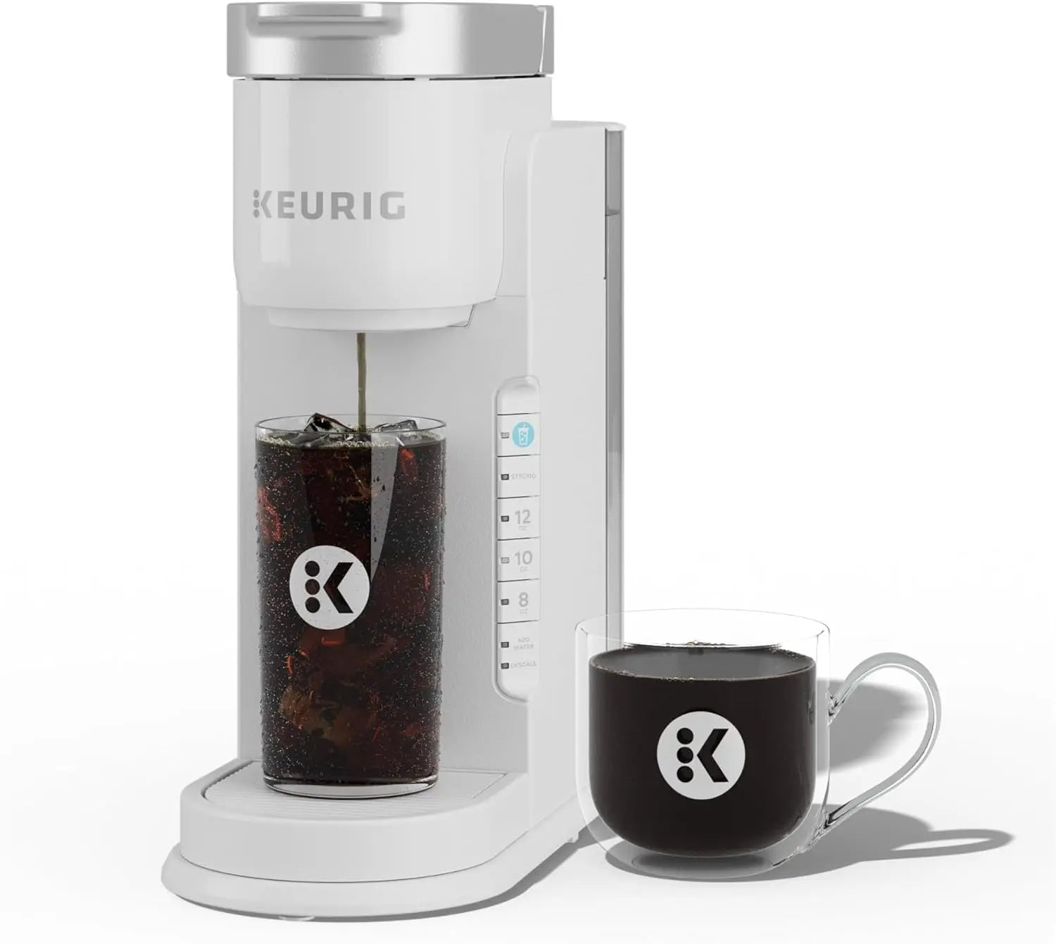 K-Iced Coffee Maker, Single Serve K-Cup Pod Iced Coffee Maker, With Hot and Cold Coffee Capabilities, Brews Any K-Cup Pod, Wh