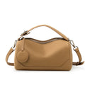 Women's Genuine Leather Shoulder Bag Tassel Boston Bag 2025 Trendy Fashion Bag For Girls Small Grey White Square Bags Shoppers