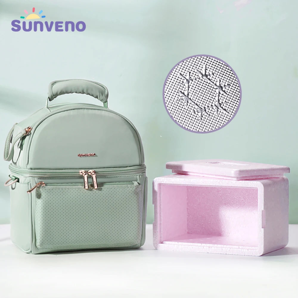 Sunveno Tin Foil Insulation Bag with EPP Box Preservation Bag Waterproof Lunch Bags Picnic Bag Insulation Thermal Bag