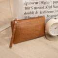 Fashion Women Artificial Leather Underarm Phone Bags Envelope Clutch Bag Card Holder Purse Solid Colors New Thin Clutch Bag