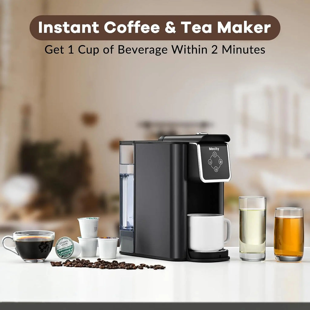 Coffee Maker 3 in 1 Single Serve Coffee Machine, Compatible with K cup Capsules, Instant Coffee Pot, Tea maker, 6,8,10 Oz Cup