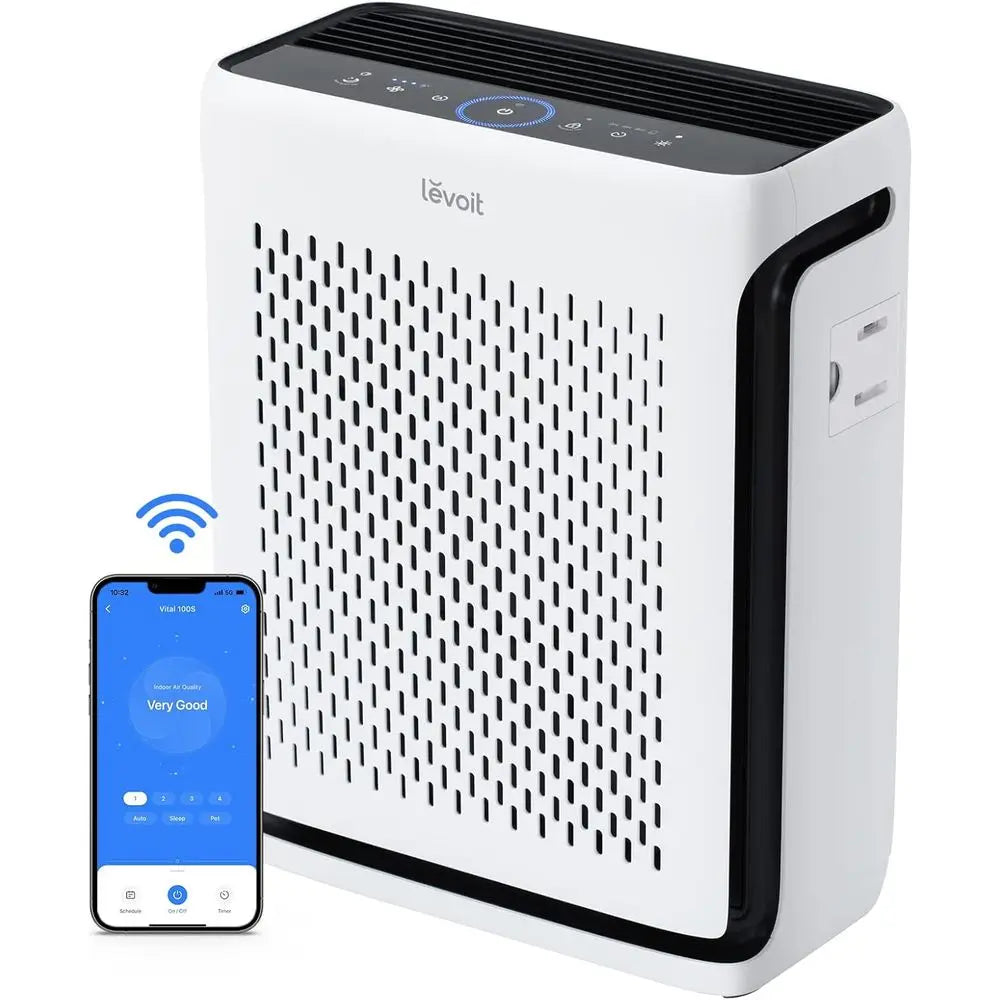 Large Room Air Purifier with Smart Features, AHAM Verified, HEPA Filter, Ideal for Pets and Allergies, 1000sq ft Coverage, White