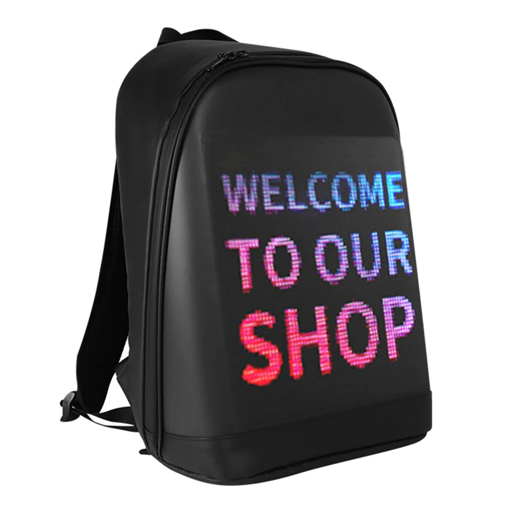 Outdoor Walking Billboard Wifi Bags LED Display Screen Backpack Business Travel Laptop Bag Multi-function School Bag