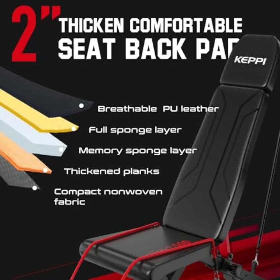 900LB Weight Bench Adjustable Foldable Workout Bench Press for Full Body Strength Training Incline Decline Bench with Fast Fold