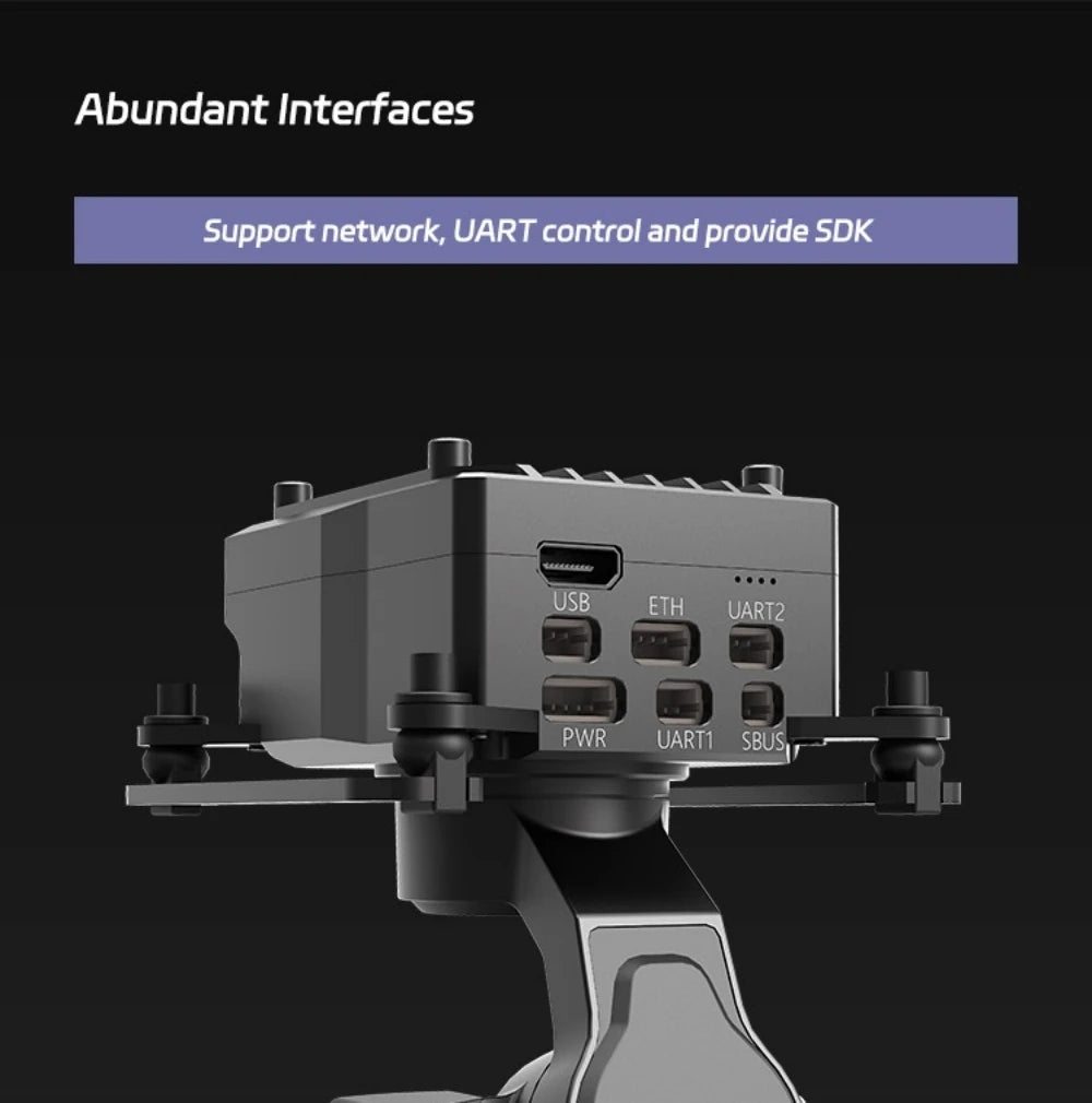 NCZOBOE 4K Micro Thermal Imaging Drone Gimbal Camera -High-Definition FPV Quadcopter with Visible Light Three-Axis Stabilization