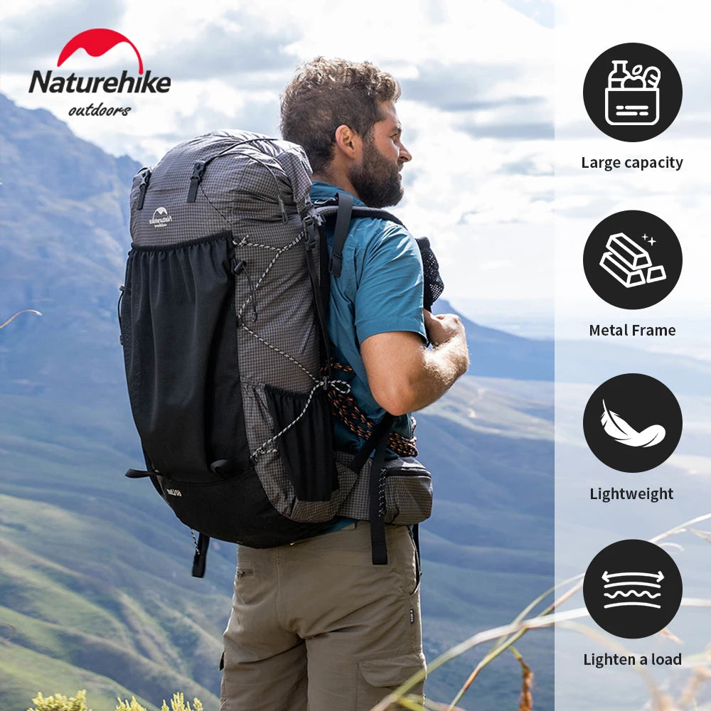 Naturehike Outdoor Hiking Bags Large Capacity Hiking Backpack Climbing Mountaineering Men's Women's Backpack Trekking Backpack