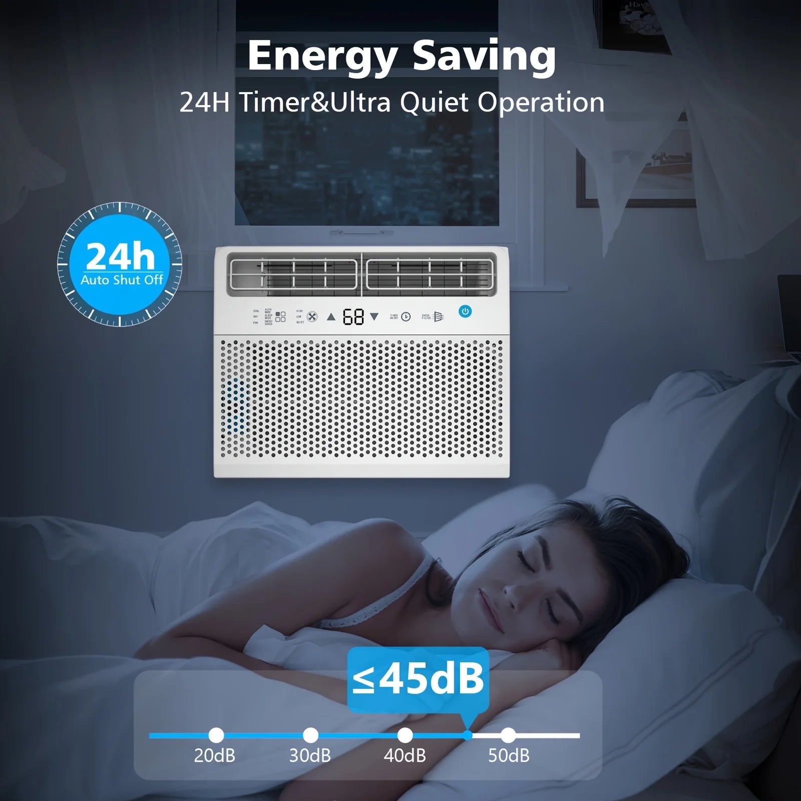 12, 000 BTU ASHARE U Shaped Air Conditioners Window Unit with Remote Control, Cool/ Dehumidifier/ Fan, Energy Saving, 3 Speed Co