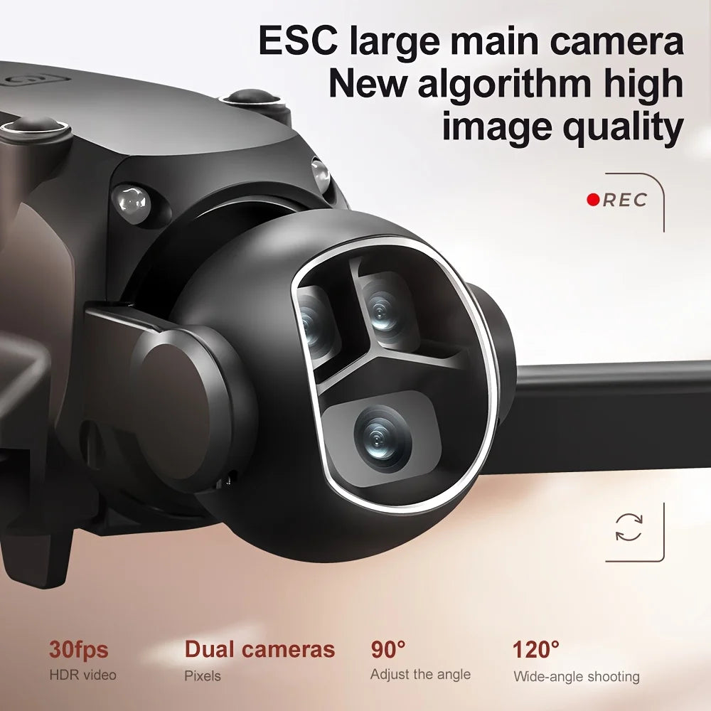 Upgraded Brushless Drone with Screen Remote, HD Real-Time Transmit, Optical Flow Hover, 50X Zoom Camera, Gesture Photo & Smart Follow. Easy 1-Key Takeoff. Perfect for Beginners, Travel Vlog, Parties & Aerial Photography.