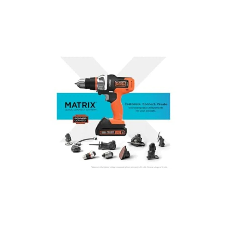 【Spot goods】20V MAX MATRIX Drill Power Tool Combo Kit 6-Tool Set Cordless Tool Set BDCDMT1206KITC