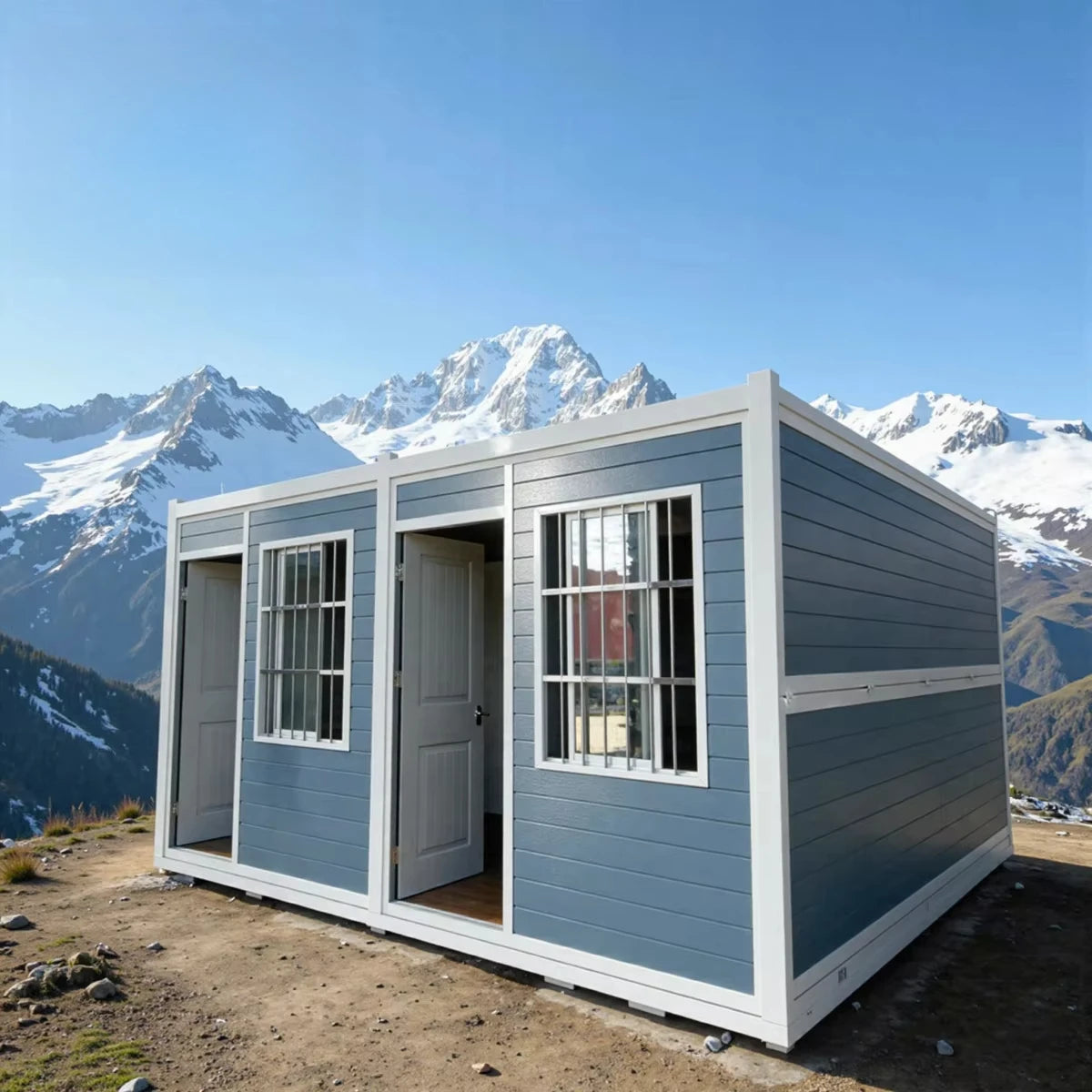 40ft Foldable Container House 3 Bedroom Prefab Home Quick Assembly Rock Wool Fireproof Fast Delivery