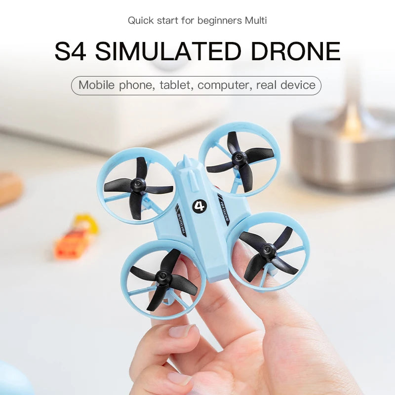 2026 model S4 mini off-road drone remote control intelligent obstacle avoidance aircraft. Glowing flow hovering and rapid flight. Multiple light variations. Suitable for beginners. Indoor and outdoor flight capability.