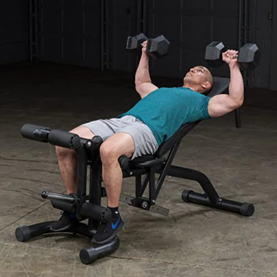 Multiple Angles Adjustable Weight Bench for Home & Commercial Gym - Flat, Incline & Decline Bench for Workout Strength Training