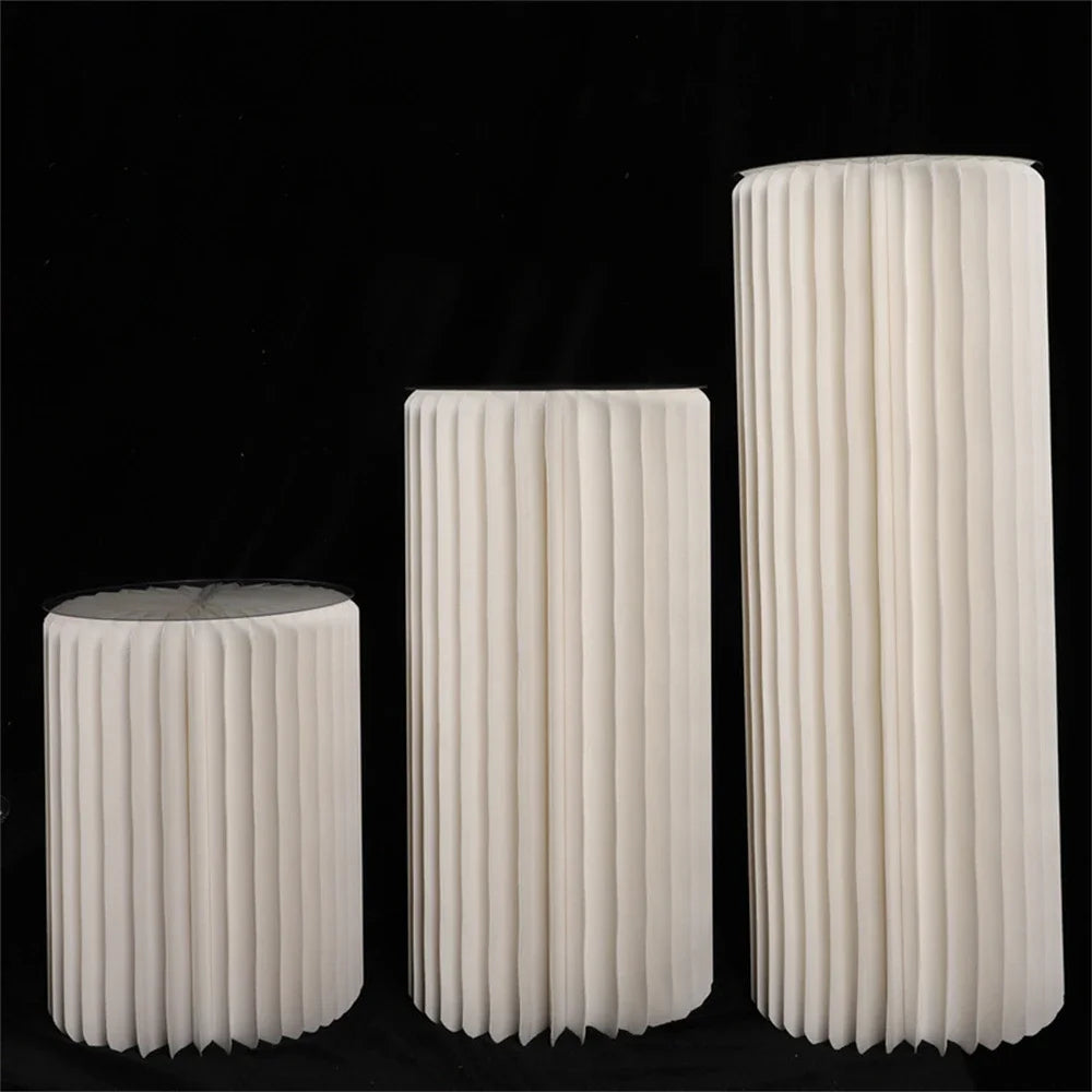Roman Folding Column Ornaments Party Honeycomb Origami Display Stand Shop Window Wedding Decor Folding Cylindrical Flower Rack