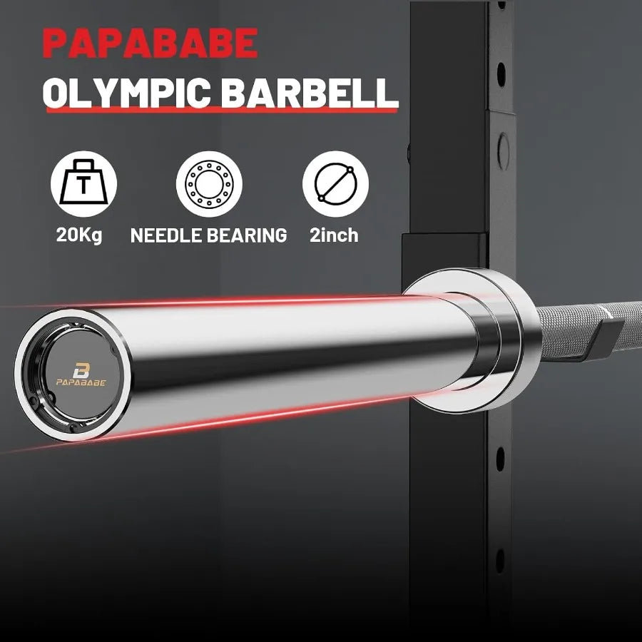 Barbell 2inch 45lb Weight Bar for Strength Training.7ft Bar 1000lb Plus Capacity Chrome Zinc Plating knurled Grip for Bench Pres