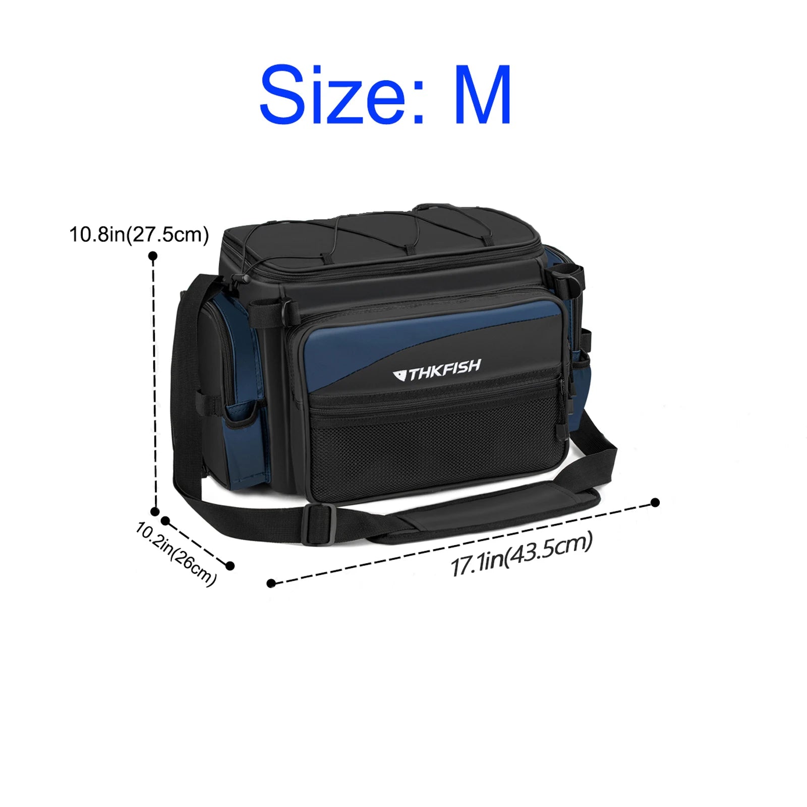 THKFISH Fishing Shoulder Bag Waterproof Fishing Tackle Bags Multifunctional Fishing Gear Lures Storage Pack Sling Bag