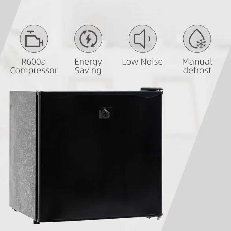 HOMCOM Mini Freezer Countertop, 1.1 Cu.Ft Compact Upright Freezer with Removable Shelves, Reversible Door for Home, Dorm, Apartment and Office, Black
