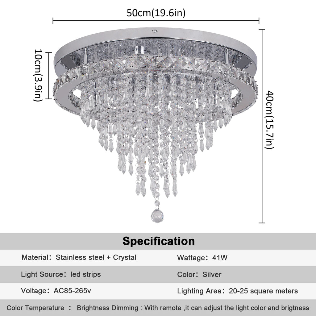 Modern Luxury Crystal Ceiling Lamps With Remote Control Ceiling Chandeliers Home Dimmable Pendant Lights Fixtures for Bedroom Li