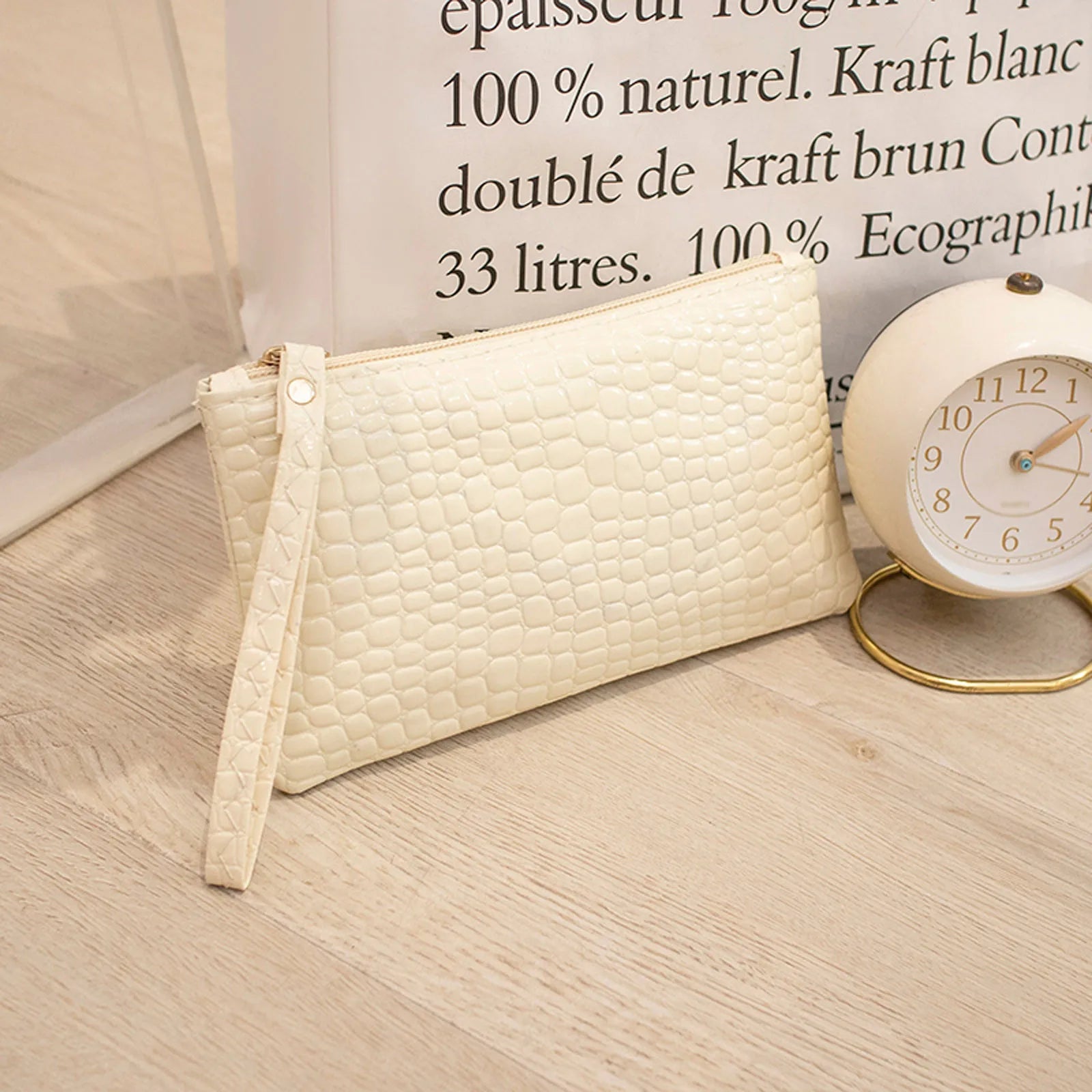 Fashion Women Artificial Leather Underarm Phone Bags Envelope Clutch Bag Card Holder Purse Solid Colors New Thin Clutch Bag