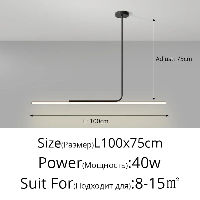 Nordic Minimalist LED Pendant Lights Hanging Wire Line Lamp For Dining Table Living Room Kitchen Restaurant Home Indoor Lighting