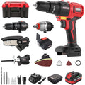 Brushless Power Tool Combo Kit, 6-in-1 Cordless Multi-Tool Set with Drill, Impact Wrench, Oscillating Tool, Saws & Sander, 3Ah